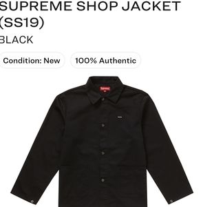 2019 Supreme BLACK Shop Jacket small box logo bogo